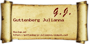 Guttenberg Julianna névjegykártya